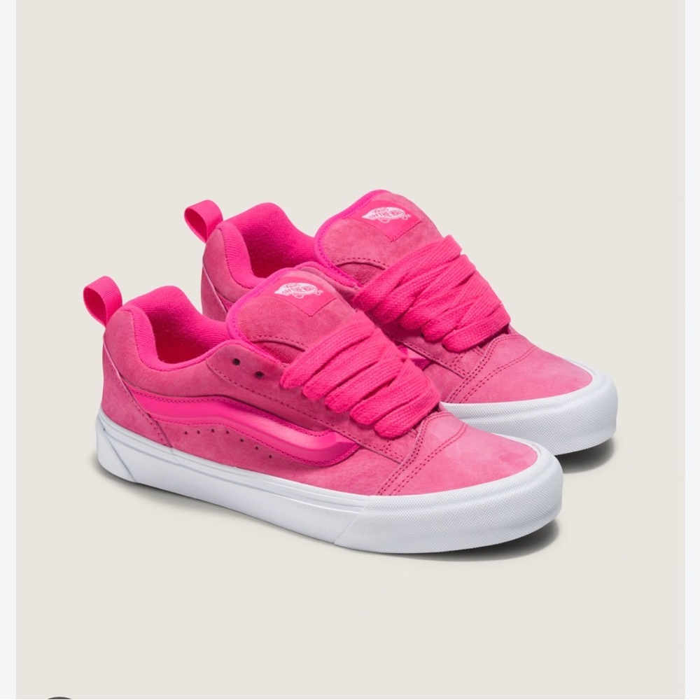 Pink Suede Low-Top Skate Sneakers